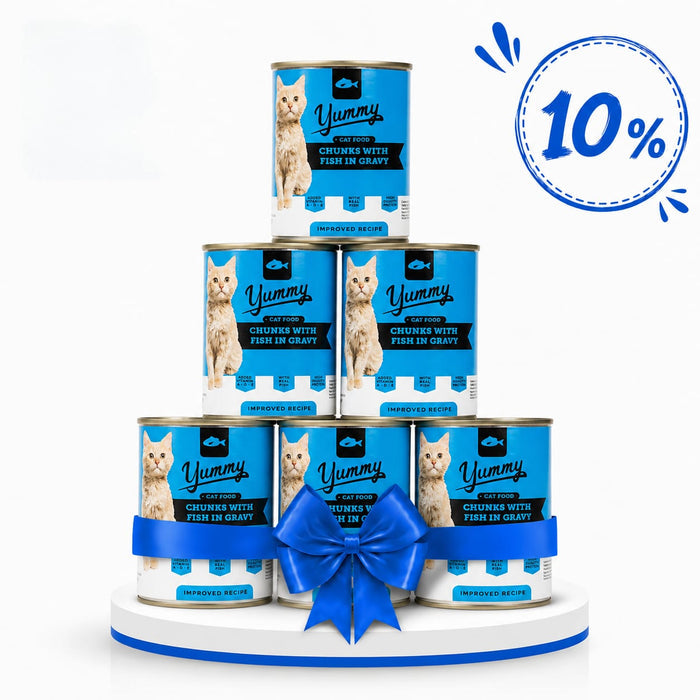 10% OFF | Yummy Cat Food in Gravy Chunks 400g