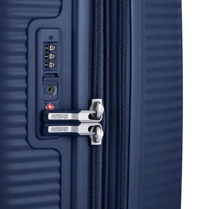 American Tourister Curio 2 55 cm Expandable Carry On Suitcase Arctic Navy