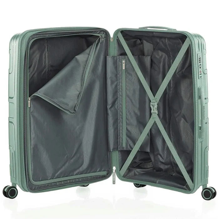 American Tourister Light Max 69 cm Expandable Spinner Suitcase Urban Green