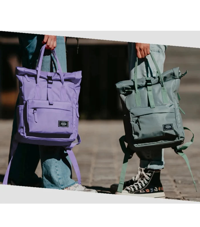 the Urban Groove backpack, crafted from 100% post-consumer recycled plastic bottles