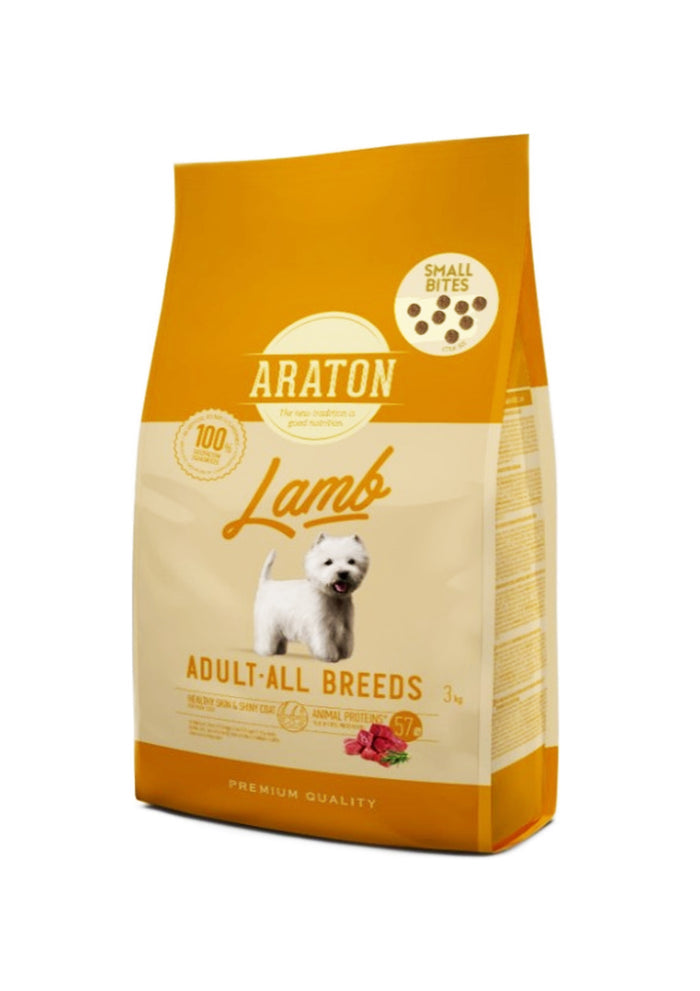ARATON Adult LAMB All breeds Dog Dry Food - Small Bites - 3 Kg