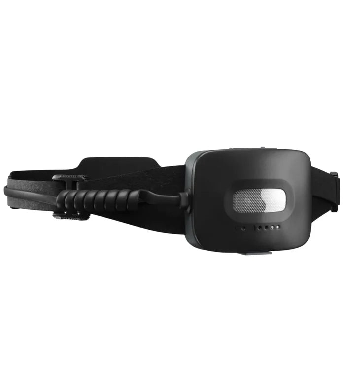 Rear power unit helps distribute weight and keeps pressure off your forehead