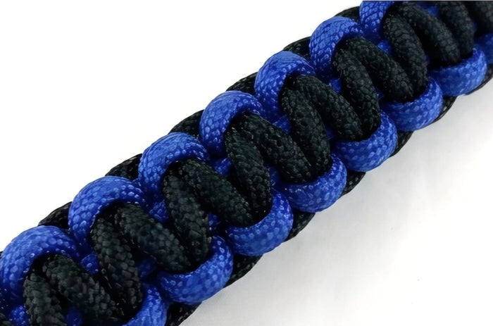 Braided Rope Dog Leash (Blue & Black)