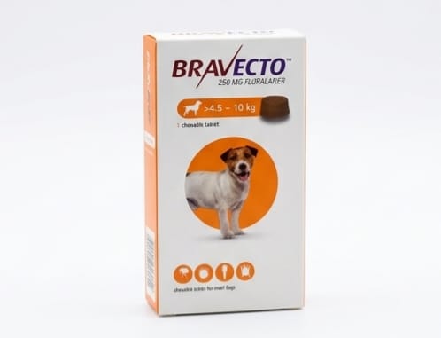 Bravecto 250mg Chewable Tablet for Small Dogs (4.5 - 10 kg) – 1 Chew
