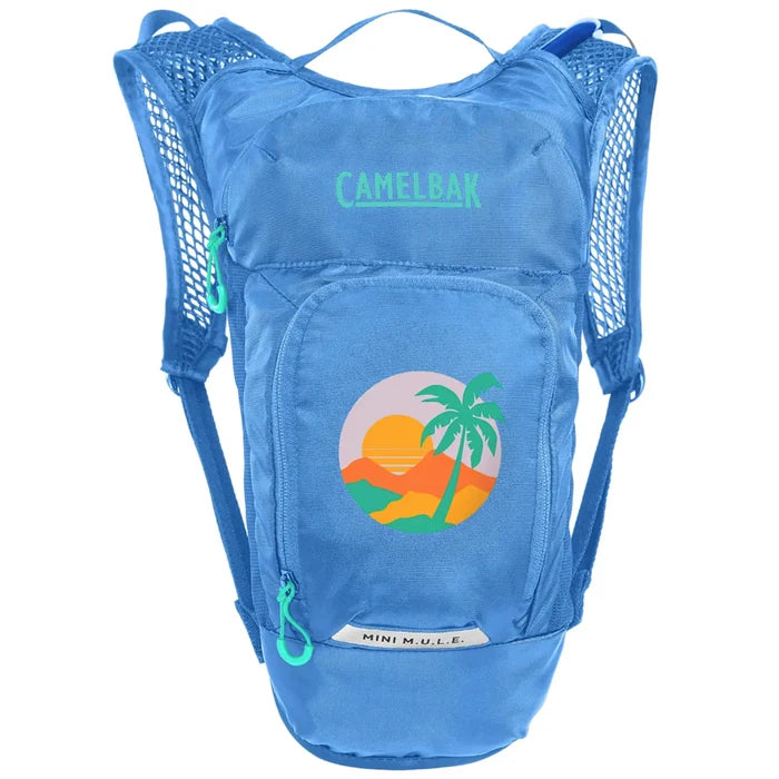 Camelbak Mini MULE 1.5L Kids Sports Hydration Pack - Blue / Palm