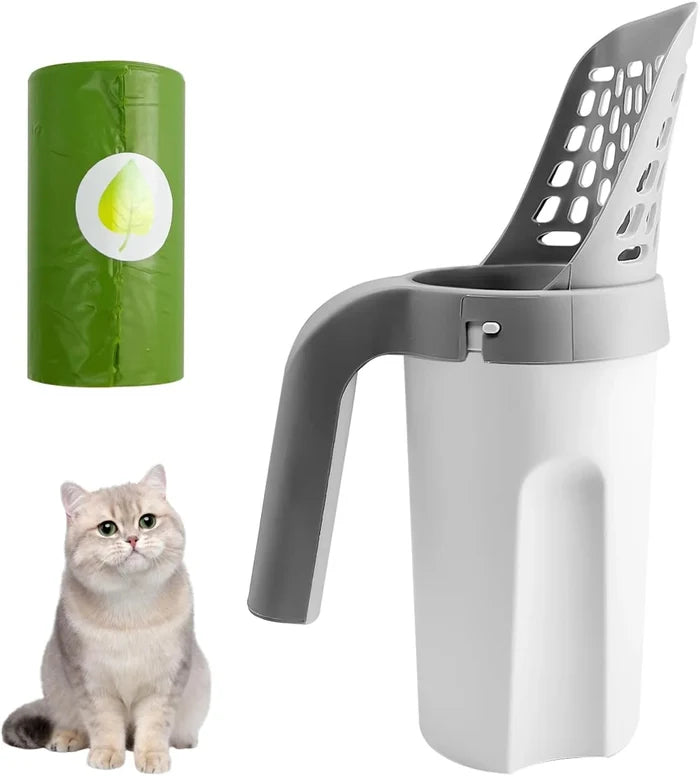 Cat Litter Scooper With Holder 2in1 Litter Shovel