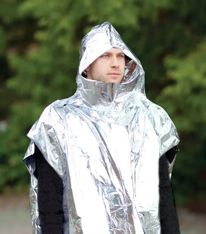features a hood and reinforced seams