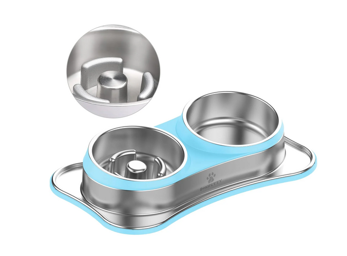 Double Pet Bowl Set – 2-in-1 Food & Water Feeder for Cats and Dogs