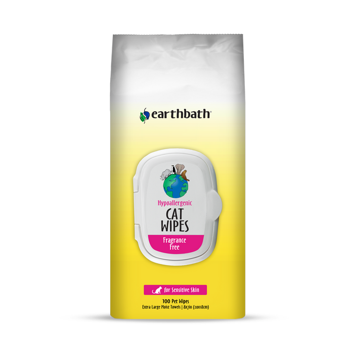 Earthbath Hypoallergenic Fragrance Free Grooming Cat Wipes