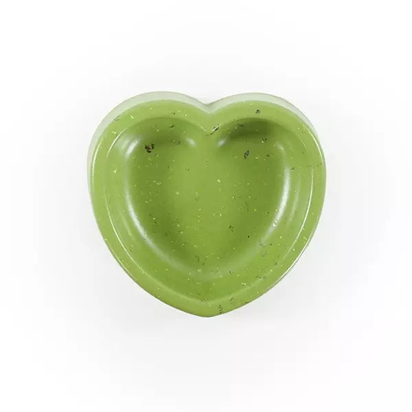 Eco Heart Shaped Dog Bowl Green