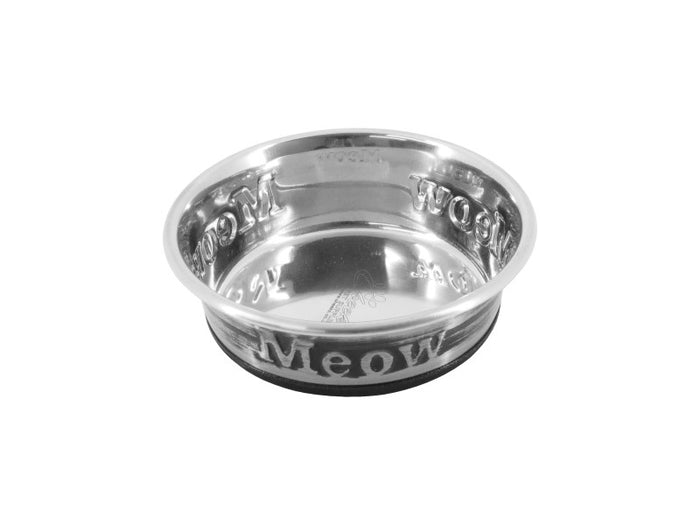 Embossed Stainless Steel Cat Bowl