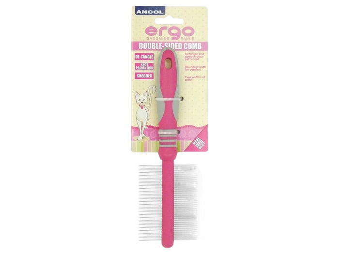 Ergo Cat Double Sided Comb Fine/ Medium
