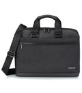 Black hedgren byte laptop briefcase with textured fabric and adjustable strap fits laptops up to 15.6 inches