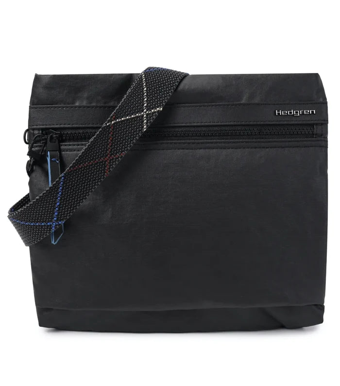Hedgren Faith Crossover Shoulder Bag with RFID Pocket - Creased Black