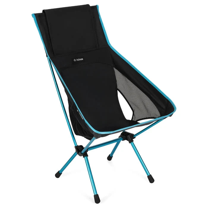 Helinox Chair One Highback (RE) Lightweight Camping Chair - Black with Cyan Blue Frame (Copy)