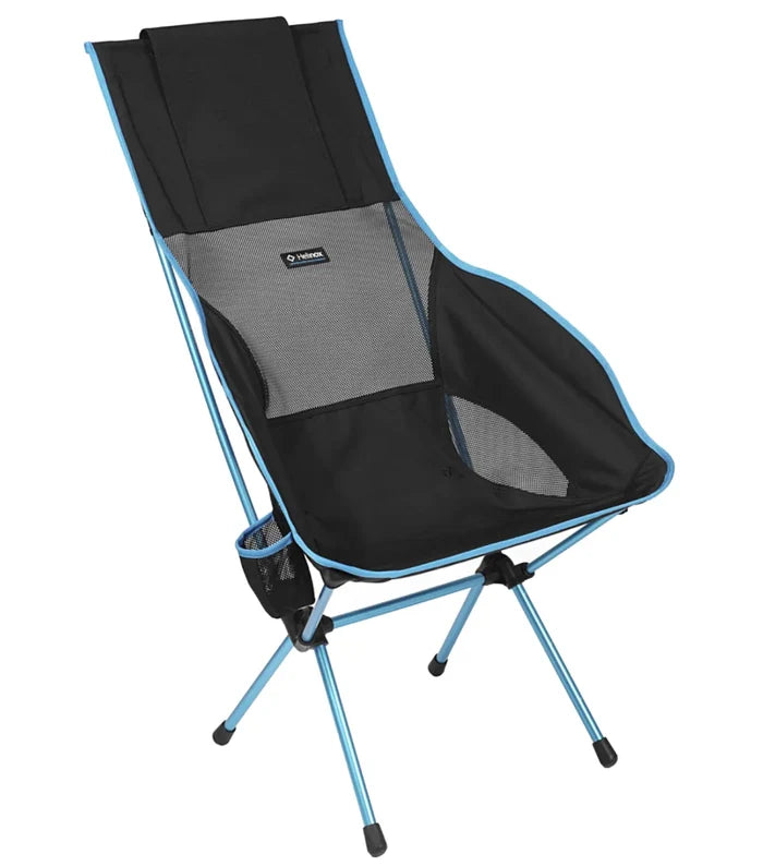 Helinox Savanna Chair - Lightweight Camping Chair - Black / Cyan