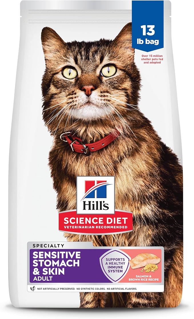Hill’s Science Plan Sensitive stomach & skin adult cat food with chicken 1.5kg