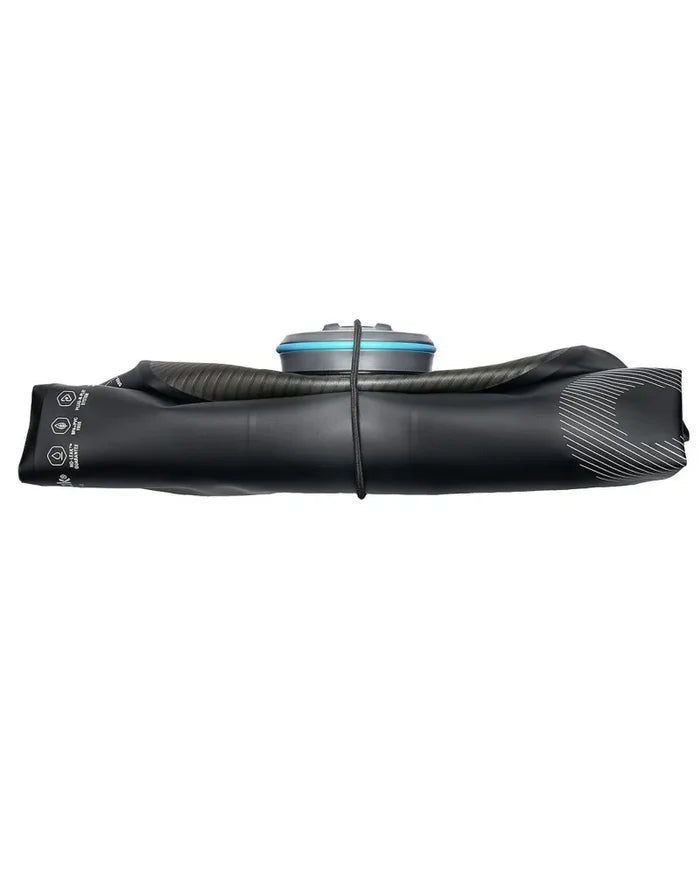 Extremely packable, flatten, roll and wrap with tether when empty