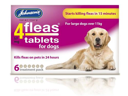 Johnsons 4 Flea Large Dog Flea Tablets