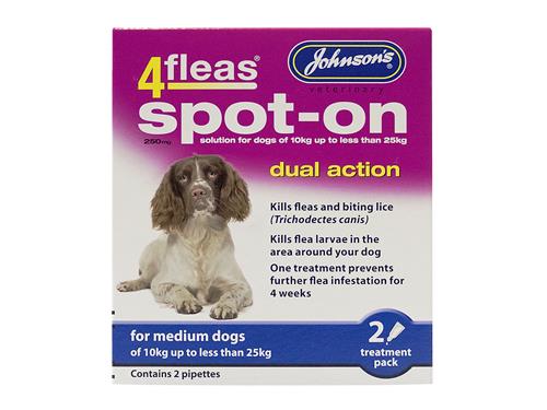 Johnsons 4 Flea Spot on for Medium Dogs