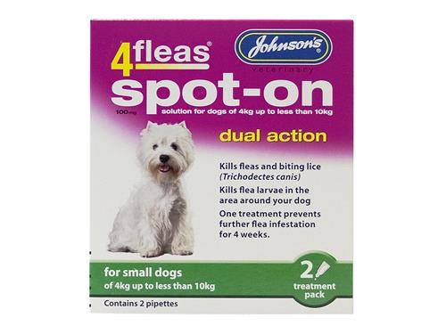 Johnsons 4 Flea Spot on for Small Dogs