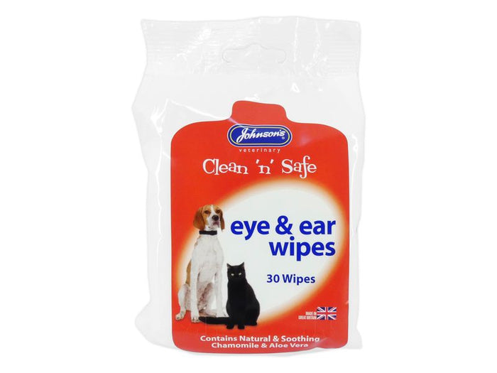 Johnsons eye and ear wipes - 30 PK