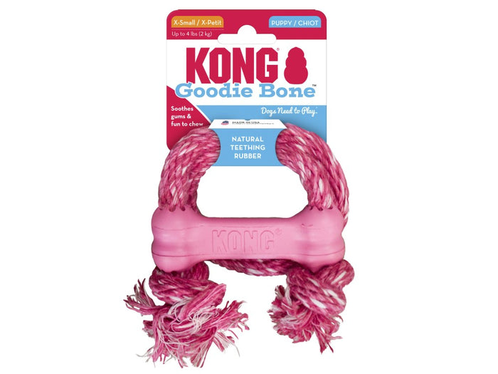 Kong Puppy Goodie Bone with Rope XS
