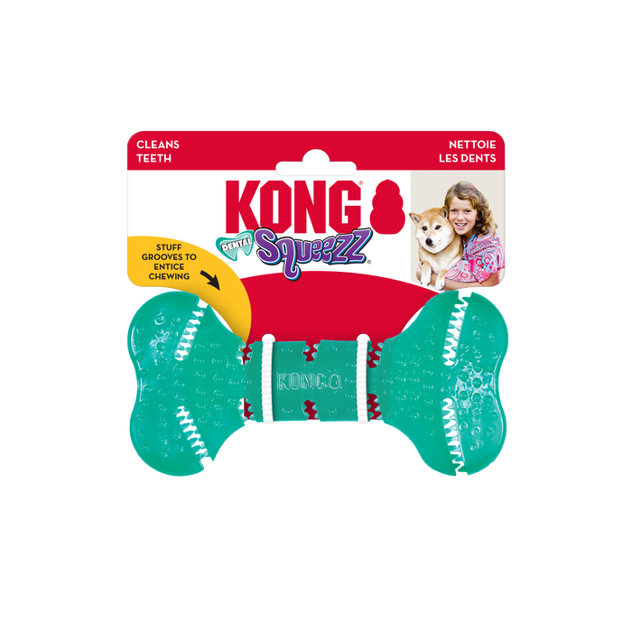 KONG Squeezz Dental Bone Dog Toy