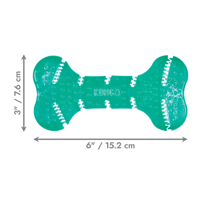KONG Squeezz Dental Bone Dog Toy