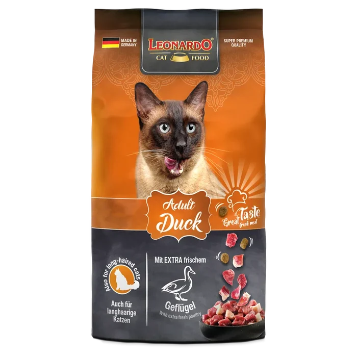 LEONARDO Adult Cat Dry Food with Duck 1.8kg