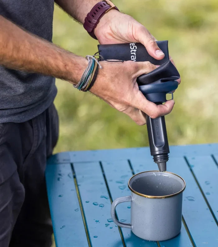 Use as a bottle, squeeze water through it into cooking containers or other drinkware, use as a straw, remove the filter to use as a storage system, or connect to other Peak Series systems