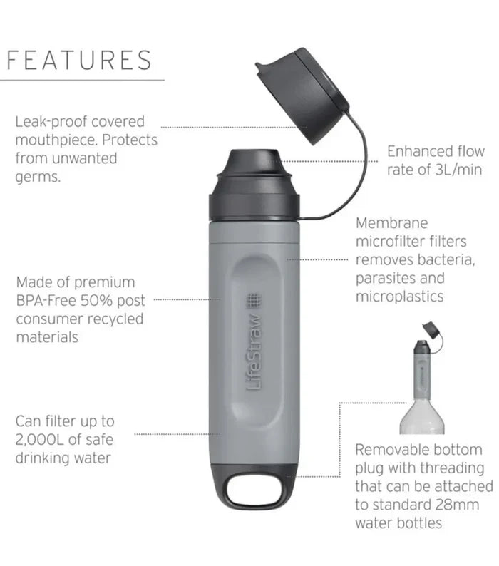 LifeStraw Peak Solo Water Filter - Blue Raspberry
