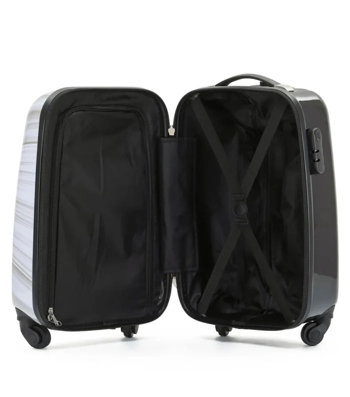 Cross ribbon and zipped divider for easy packing