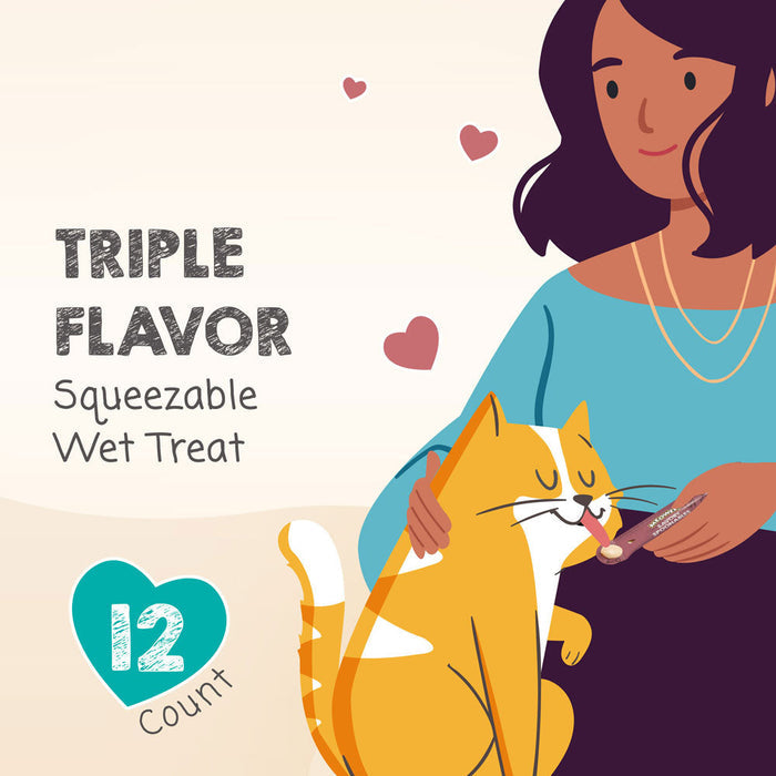 Meowee! Savory Spoonables Variety Pack Wet Treats for Cats