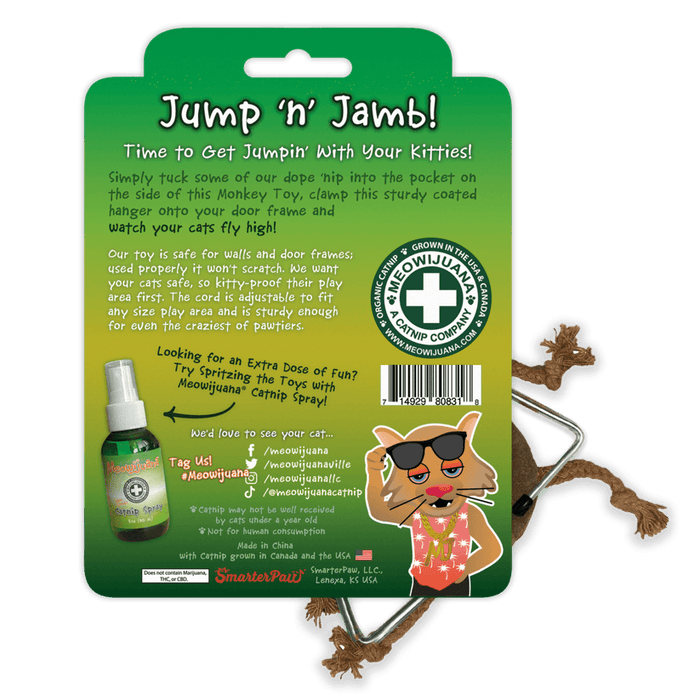Meowijuana Jump 'n' Jamb Monkey Cat Toy