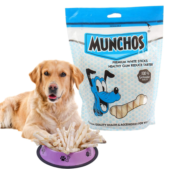 MUNCHOS Premium Dog Chew Twisted Sticks (500gm Pack)