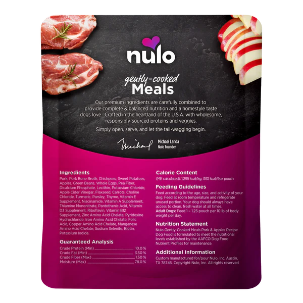 Nulo Gently-Cooked Meals Pork & Apple Recipe