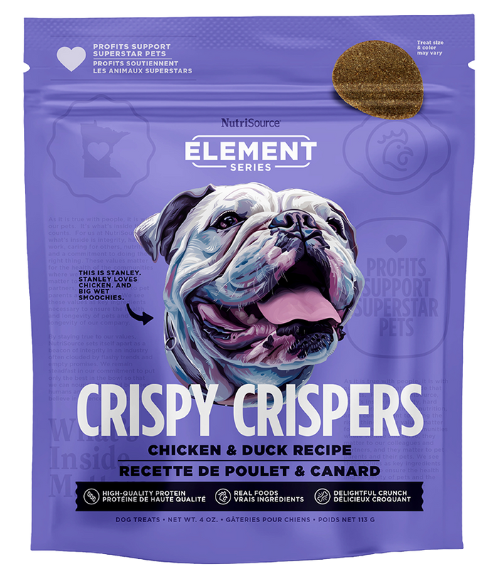 NutriSource Chicken & Duck Crispy Crispers High Protein Dog Treats