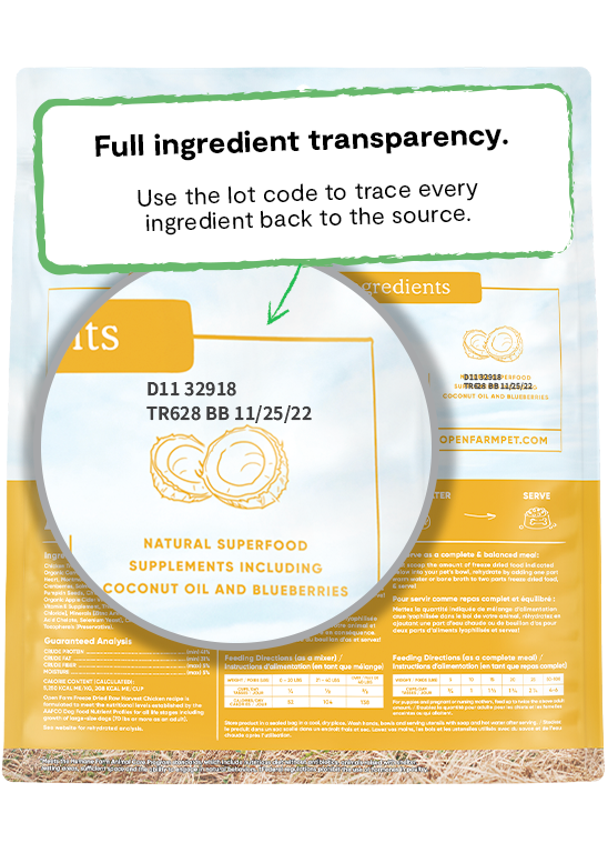 Open Farm Harvest Chicken Freeze Dried Raw Dog Food