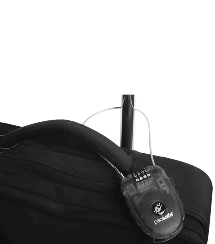 Pacsafe Retractasafe 250 Adjustable Cable Lock 4 Dial Combination - Smoke