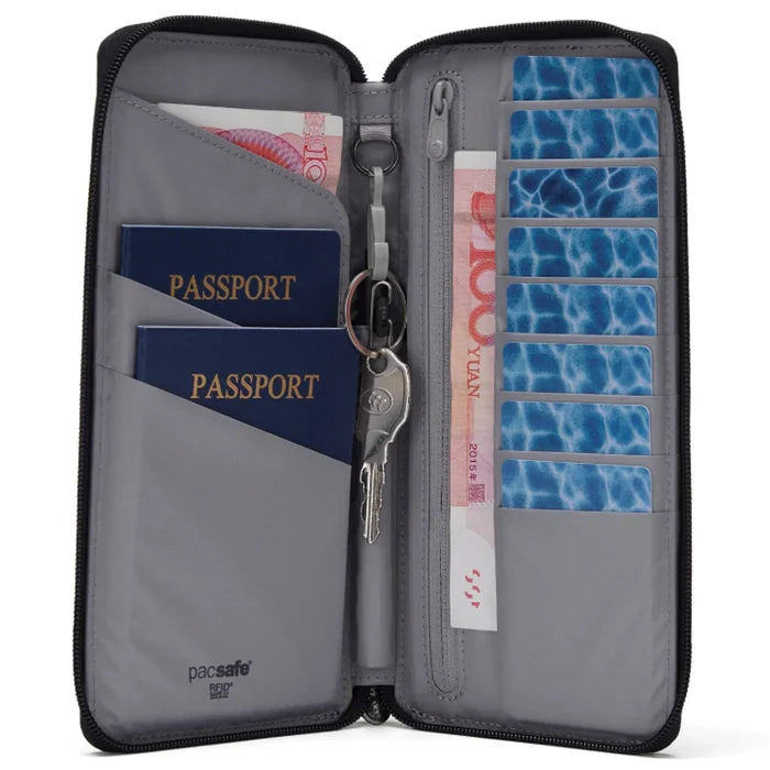 Pacsafe RFIDsafe RFID Blocking Travel Wallet - Jet Black