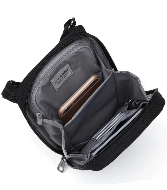 Pacsafe RFIDsafe Tech Crossbody - Jet Black