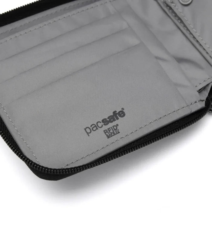 Pacsafe RFIDsafe Zip Around Wallet - Jet Black