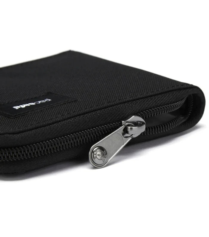 Pacsafe RFIDsafe Zip Around Wallet - Jet Black