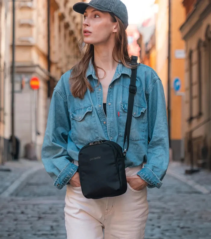 Pacsafe V Companion Anti-Theft Crossbody Bag - Jet Black