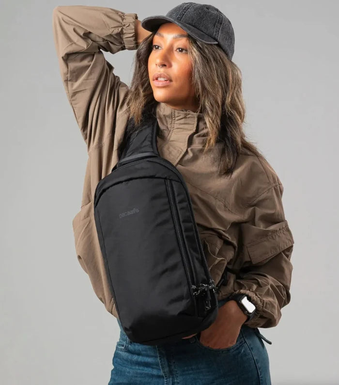 Pacsafe V Tech Anti-Theft 10L Sling Pack - Jet Black
