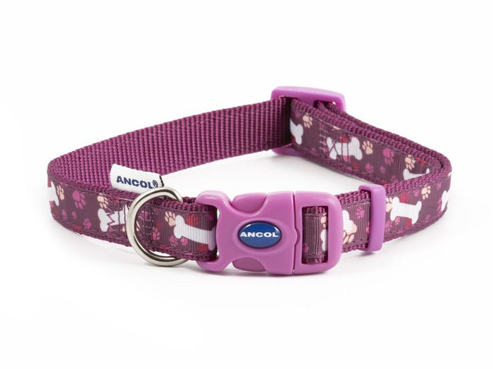 Purple Bone adjustable Collar