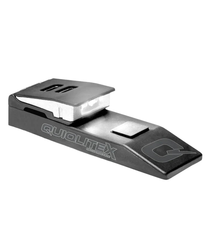 QuiqLiteX USB Rechargeable - White and White LED Hands-Free Pocket Concealable Flashlight Torch