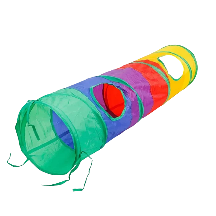 Rainbow Cat Tunnel with Ball Toy Size 115*25Cm