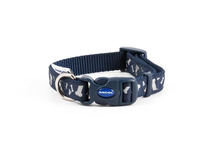 Reflective Blue Bone collar